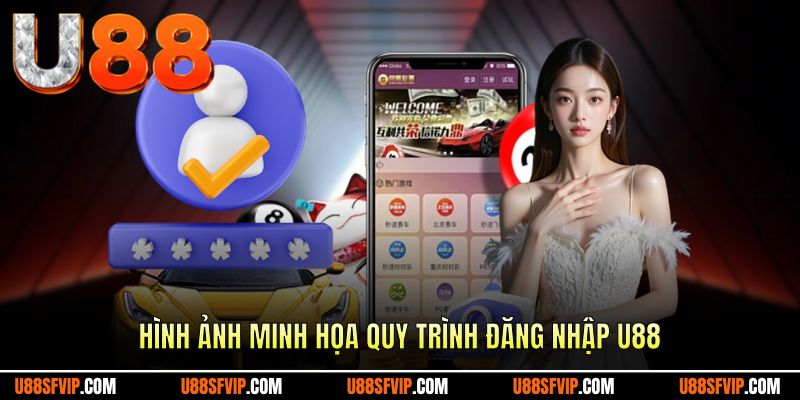 Hình ảnh minh họa quy trình đăng nhập u88